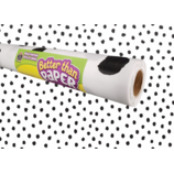 Black Painted Dots on White Better Than Paper Bulletin Board Roll