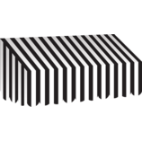 Black & White Stripes Awning