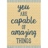 You Are Capable of Amazing Things Positive Poster