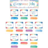 Watercolor Classroom Jobs Mini Bulletin Board