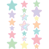 Pastel Pop Stars Accents - Assorted Sizes