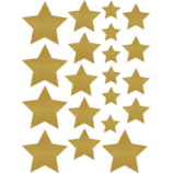 Gold Shimmer Stars Accents - Assorted Sizes