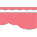 Coral Pink Fancy Scallops Border Trim