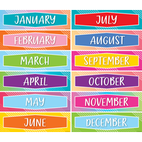 Colorful Vibes Monthly Headliners - TCR8789 | Teacher Created Resources