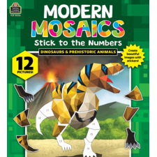 Dinosaurs and Prehistoric Animals Modern Mosaics Stick to the Numbers