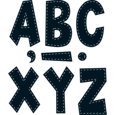 Black Stitch 4 Fun Font Letters - TCR75150