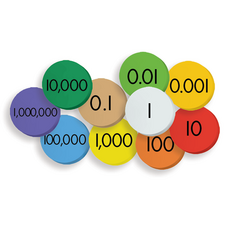 Sensational Math Place Value Discs: 10-Value Decimals to Whole Numbers (12-Pack)