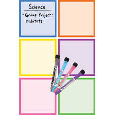 Colorful Dry-Erase Magnetic Square Notes
