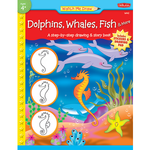 TCR18910 Watch Me Draw: Dolphins, Whales, Fish & More Image