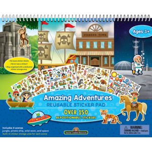 TCR20114 Amazing Adventures Reusable Sticker Pad Image