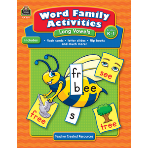 TCR2077 Word Family Activities: Long Vowels Grade K-1 Image