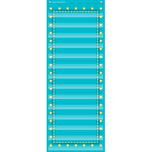 TCR20773 Light Blue Marquee 14 Pocket Chart Image