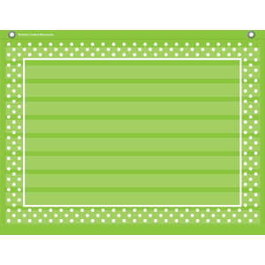 TCR20777 Lime Polka Dots Mini Pocket Chart Image