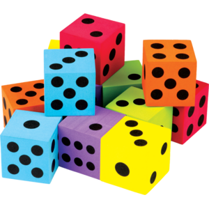 TCR20809 Colorful Large Dice 12-Pack Image