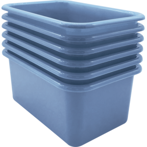 TCR2088583 Slate Blue Small Plastic Storage Bin 6 Pack Image