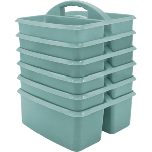 TCR2088743 Calming Blue Plastic Storage Caddy 6-Pack Image