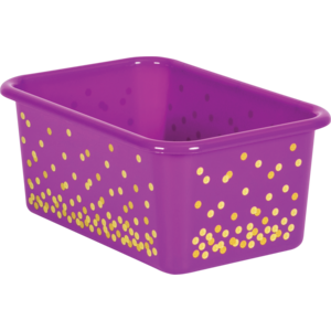TCR20892 Purple Confetti Small Plastic Storage Bin Image