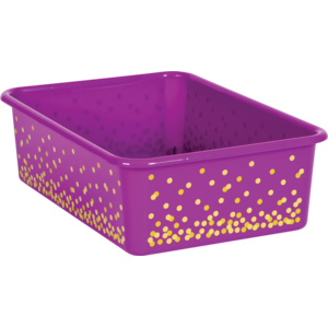 TCR20899 Purple Confetti Large Plastic Storage Bin Image
