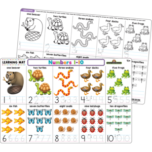 TCR21015 Numbers 1-10 Learning Mat Image