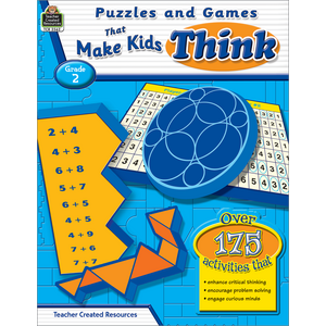 TCR2562 Puzzles and Games that Make Kids Think Grade 2 Image