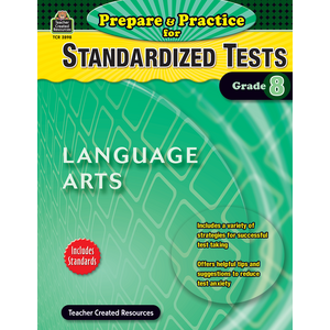 TCR2898 Prepare & Practice for Standardized Tests: Lang Arts Grade 8 Image