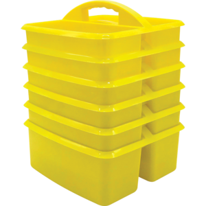 TCR32259 Yellow Plastic Storage Caddies 6-Pack Image