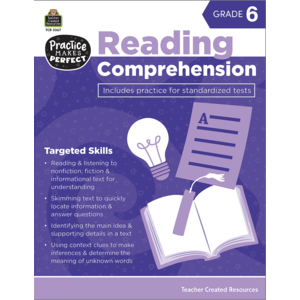 TCR3367 Practice Makes Perfect: Reading Comprehension Grade 6 Image