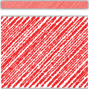 TCR3413 Red Scribble Straight Border Trim Image
