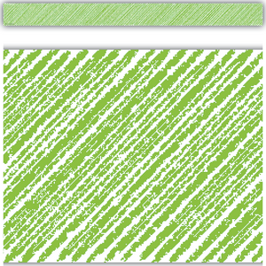 TCR3415 Lime Scribble Straight Border Trim Image