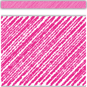 TCR3416 Hot Pink Scribble Straight Border Trim Image
