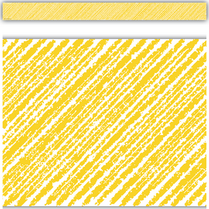 TCR3480 Yellow Scribble Straight Border Trim Image