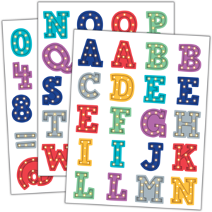 TCR3519 Marquee Alphabet Stickers Image