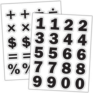 TCR3558 Black Numbers Stickers Image