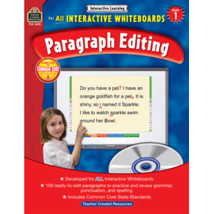 TCR3610 Interactive Learning: Paragraph Editing Grade 1 Image