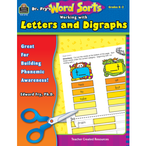 TCR3710 Dr. Fry's Word Sorts: Working with Letters and Digraphs Image
