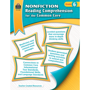 TCR3827 Nonfiction Reading Comprehension for the Common Core Grade 6 Image