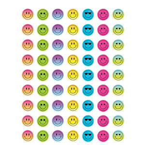TCR3924 Brights 4Ever Smiley Faces Mini Stickers Image