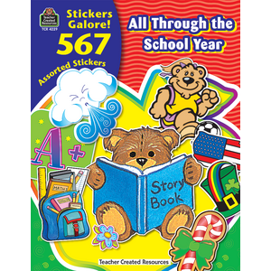 TCR4229 All Through the School Year Sticker Book Image