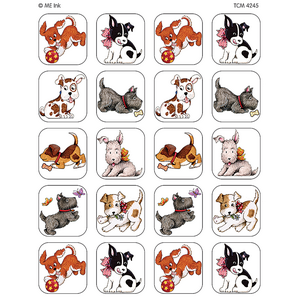 TCR4245 Playful Pups Stickers from Mary Engelbreit Image