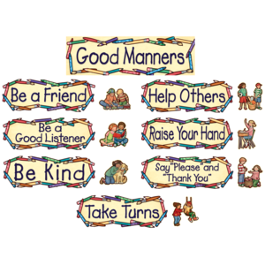 TCR4297 Good Manners Mini Bulletin Board from Susan Winget Image
