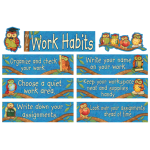 TCR4298 Wise Work Habits Mini Bulletin Board from Susan Winget Image