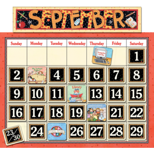 TCR4314 Classroom Calendar Bulletin Board from Mary Engelbreit Image