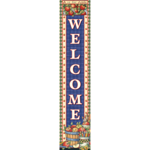 TCR4460 Apples Welcome Vertical Banner from Susan Winget Image