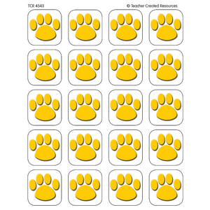 TCR4543 Gold Paw Prints Stickers Image