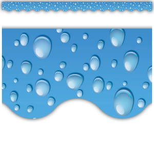 TCR4768 Waterdrops Scalloped Border Trim from Wyland Image