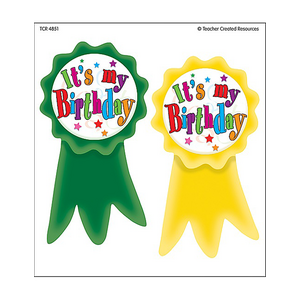 TCR4851 Birthday Ribbons Wear 'Em Badges Image