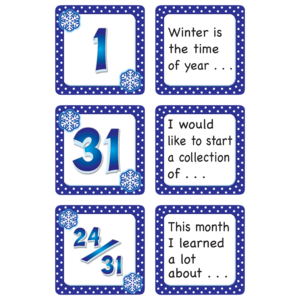 TCR5075 January Polka Dots Calendar Days/Story Starters Image