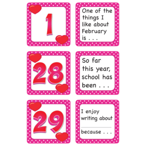 TCR5076 February Polka Dots Calendar Days/Story Starters Image