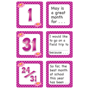 TCR5079 May Polka Dots Calendar Days/Story Starters Image