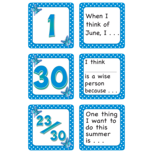 TCR5080 June Polka Dots Calendar Days/Story Starters Image